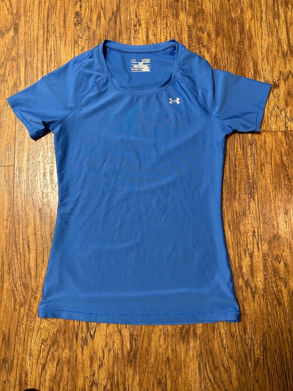 Under Armour Women's T-Shirt HeatGear Blue Size XS